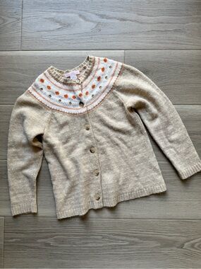 Janie & Jack Vintage Pumpkin Cardigan